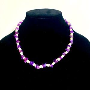 Amethyst and Pearl necklace